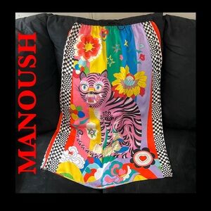 MANOUSH Multicolor GraphiC Crazy Tiger Skirt